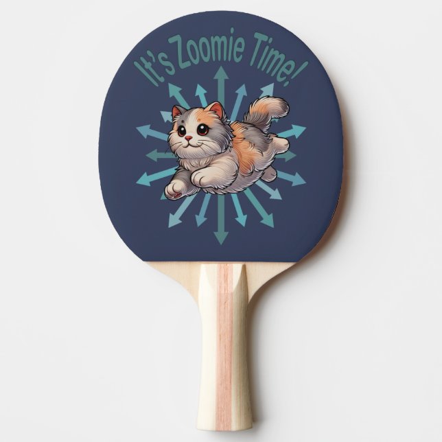 Raquette De Ping Pong C'est Zoomie Time Dilute Calico Cat (Devant)
