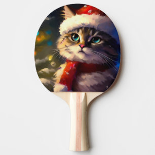 Raquette De Ping Pong Chat de Noël (5)