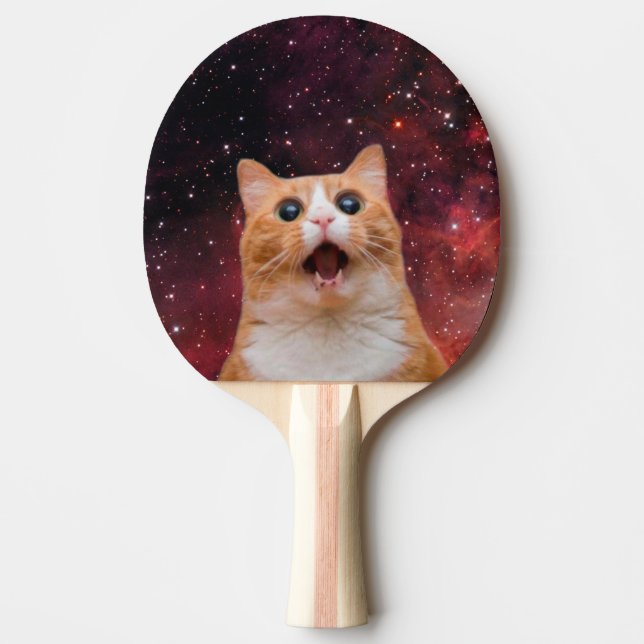 Raquette De Ping Pong Chat spatial étonné (Devant)