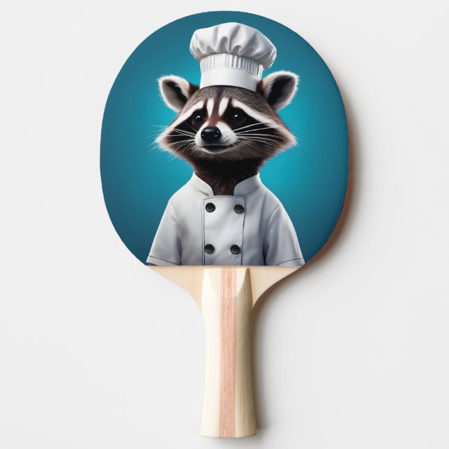 Raquette De Ping Pong Chef Raccoon (Devant)