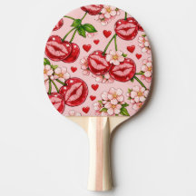Cherry Kiss Ping Pong Paddle