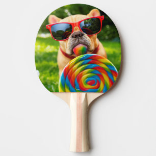 Raquette De Ping Pong Chien avec la grosse sucette