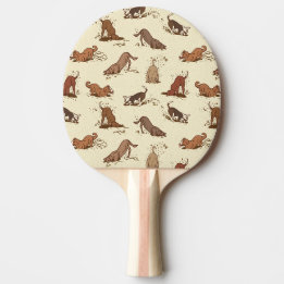 Raquette De Ping Pong Chiens de crevaison - cadeau de fête des pères mot