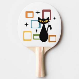 Raquette De Ping Pong Chiffre noir du milieu du siècle
