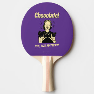 Raquette De Ping Pong Chocolat : la taille compte