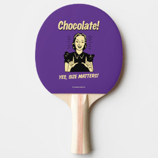 Raquette De Ping Pong Chocolat : la taille compte