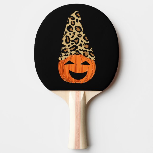 Raquette De Ping Pong Citrouille de Casquette Leopard mignon (Devant)