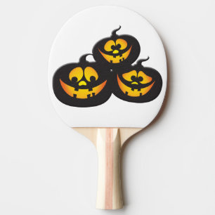 Raquette De Ping Pong Citrouilles d'Halloween avec des expressions drôle