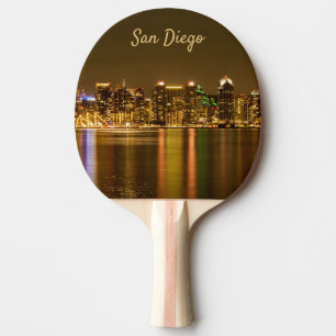 Raquette De Ping Pong Cityscape Skyline California Souvenir San Diego