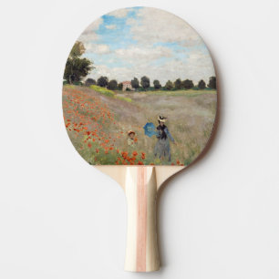 Raquette De Ping Pong Claude Monet - Champ de pavot