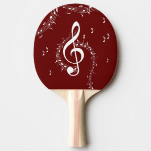 Raquette De Ping Pong Climacic G Clef Music Rouge