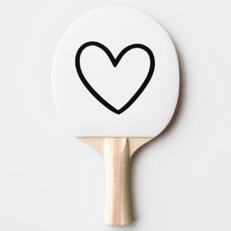 Raquette De Ping Pong Coeur en noir gras |