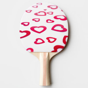 Raquette De Ping Pong Coeurs rouges