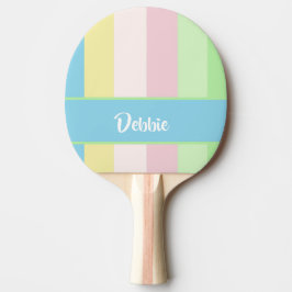 Raquette De Ping Pong Colorful pastel palette stripes
