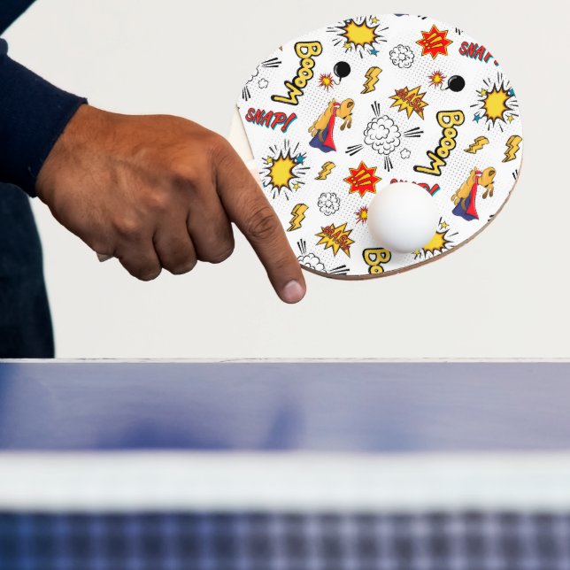 Raquette De Ping Pong Comic Pattern Ping Pong Paddle (Insitu)