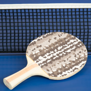 Raquette De Ping Pong Conception Abstraite Irrégulière Camo Terre Neutre