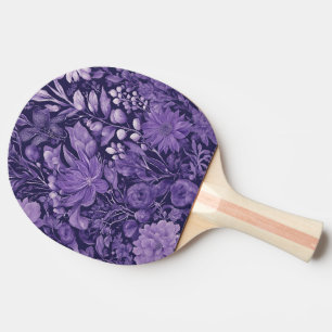 Raquette De Ping Pong Conception botanique élégante Purple Dream inspiré