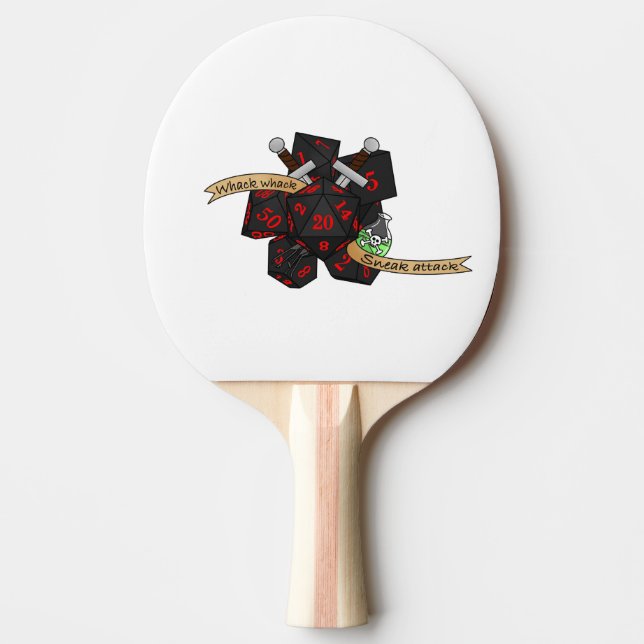 Raquette De Ping Pong Conception de dés non fiables (Devant)