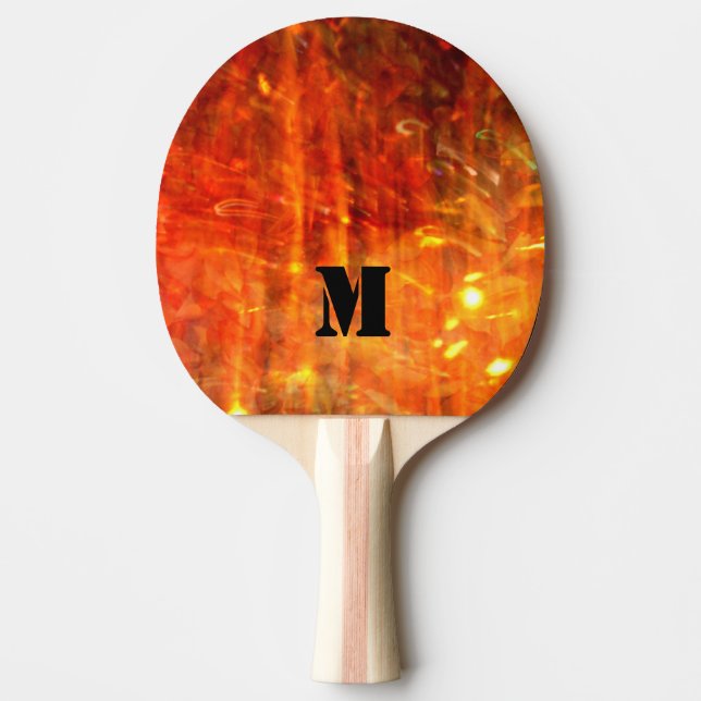 Raquette De Ping Pong Conception de monogramme flamboyant (Devant)