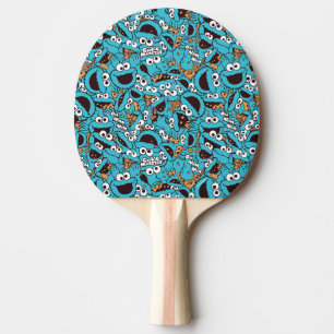 Raquette De Ping Pong Cookie Monster   Nom Nom Nom Nom Motif