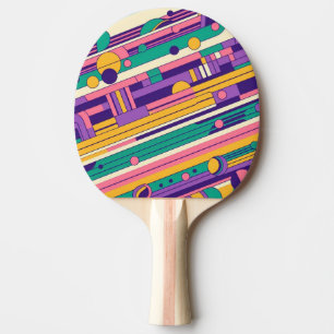 Raquette De Ping Pong Cool, design rétro coloré des années 80/90