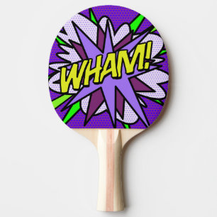 Raquette De Ping Pong Cool moderne amusant WHAM Comic Book