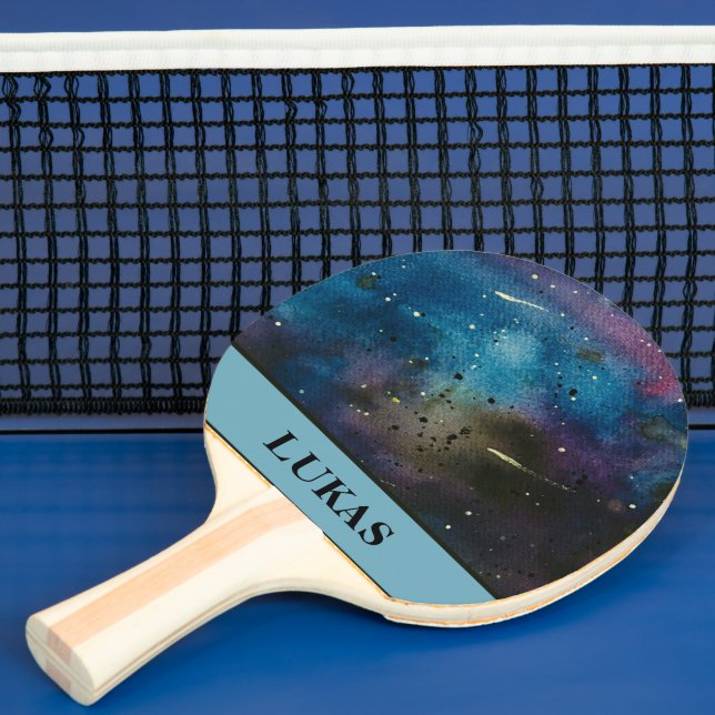 Raquette De Ping Pong Cool Personnalisé Galaxie Aquarelle Espace extra-a (Insitu)