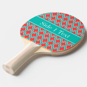 Raquette De Ping Pong Coral rouge, marocain Turquoise #4DS Nom Turquoise
