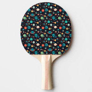 Raquette De Ping Pong Cosmic Pattern Planets and Stars