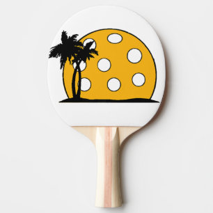 Raquette De Ping Pong Coucher de soleil de Pickleball Beach