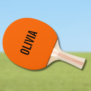 Raquette De Ping Pong Coucher de soleil Orange Moderne Nom Tendance Mi