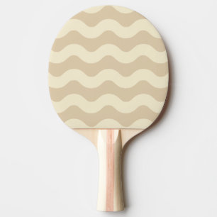 Raquette De Ping Pong Couleur de dune de sable à rayures ondulées
