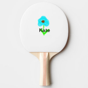 Raquette De Ping Pong Couleur d'eau bleu vert ajouter votre nom coussin