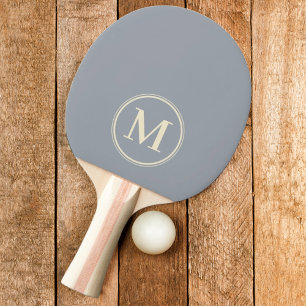 Raquette De Ping Pong Couleur Gris Dove Uni Monogramme