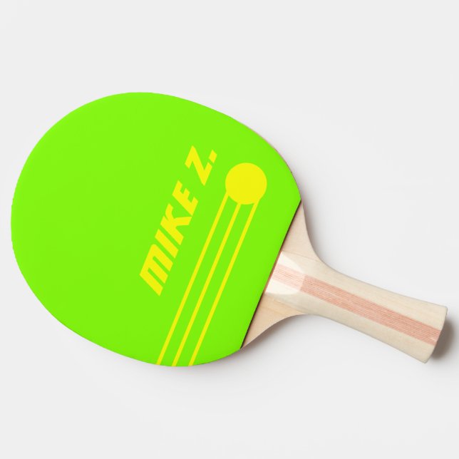 Raquette De Ping Pong Couleurs Acides Personnalisées Modernes (Côté)