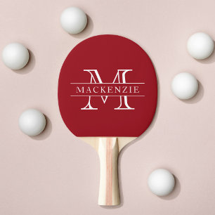 Raquette De Ping Pong Couleurs modifiables Nom de bordure classique Mono