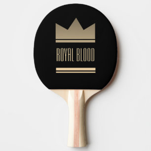 Raquette De Ping Pong Couronne royale noire et or