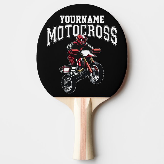 Raquette De Ping Pong Course Motocross Dirt Bike Rider personnalisée (Devant)