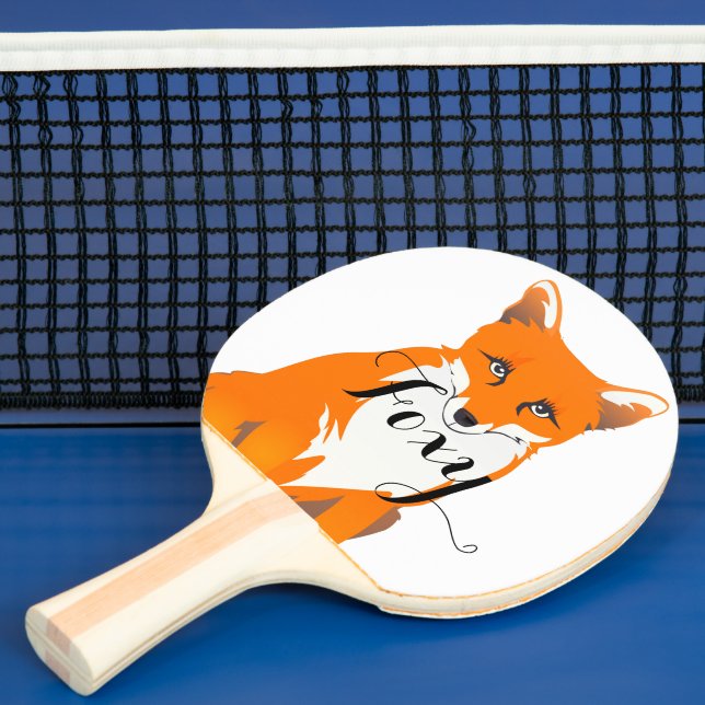 Raquette De Ping Pong Créatures forestières personnalisées Fox (Insitu)