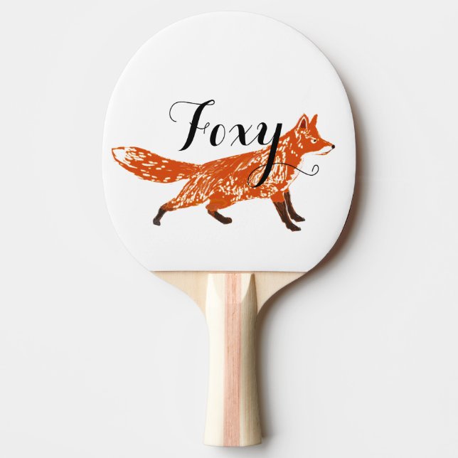 Raquette De Ping Pong Créatures forestières personnalisées Fox (Devant)