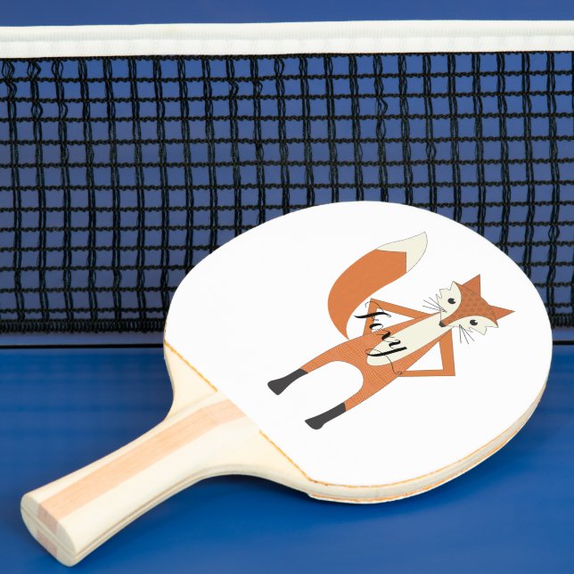 Raquette De Ping Pong Créatures forestières personnalisées Fox (Insitu)