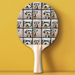 Raquette De Ping Pong Créer un collage photo personnalisé avec 4 photos