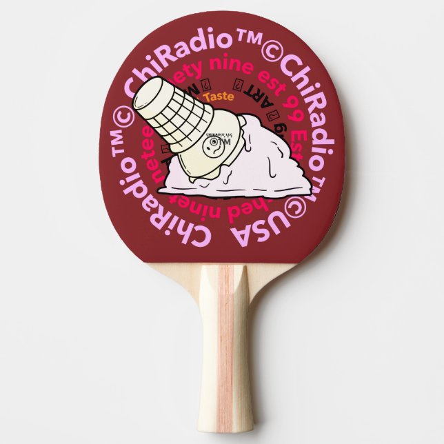 Raquette De Ping Pong Crème glacée ChiRadioLLC ™ (Devant)
