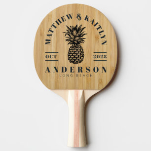 Raquette De Ping Pong Crête de mariage tropicale ananas pin tropical bam