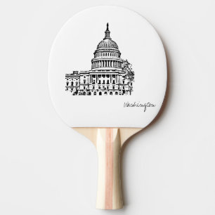 Raquette De Ping Pong Croquis de Washington DC USA Capitol