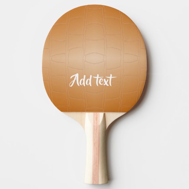 Raquette De Ping Pong Cuir brun monogramme texturé (Devant)