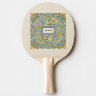 Raquette De Ping Pong Custom Name Artistic Zentangle Ping Pong Paddle