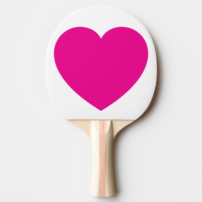 Raquette De Ping Pong Custom Pink Heart Ping Pong Ball – Romantic Table  (Devant)