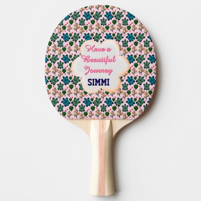 Raquette De Ping Pong Custom turtle pattern  (Devant)