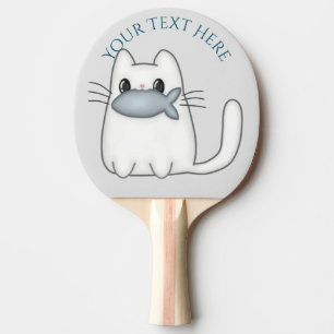 Raquette De Ping Pong Cute chat avec poisson Prix